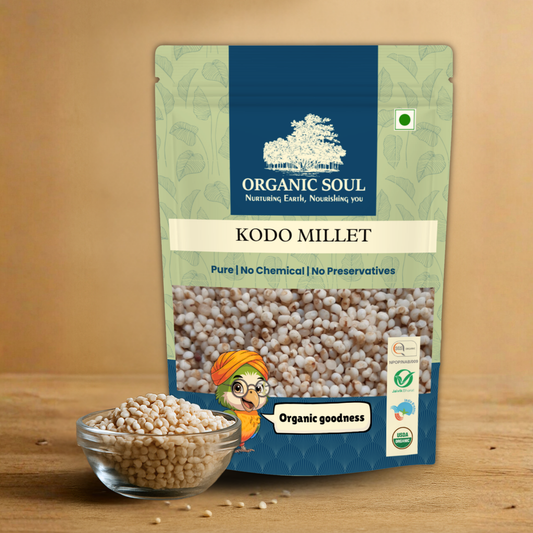 Organic Soul Kodo Millet – 900gm | 100% Certified Organic | Unpolished | Non-GMO