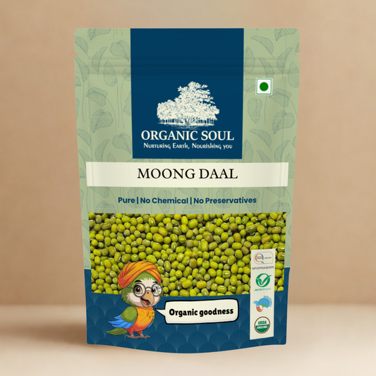 Organic Soul Moong Whole – 900gm | 100% Certified Organic | Non-GMO | Unpolished