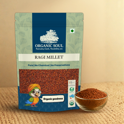 Organic Ragi Whole | Finger Millet 900gm | (Whole Grain) Chemicals and Pesticides Free | Organic Certified | NPOP Certified