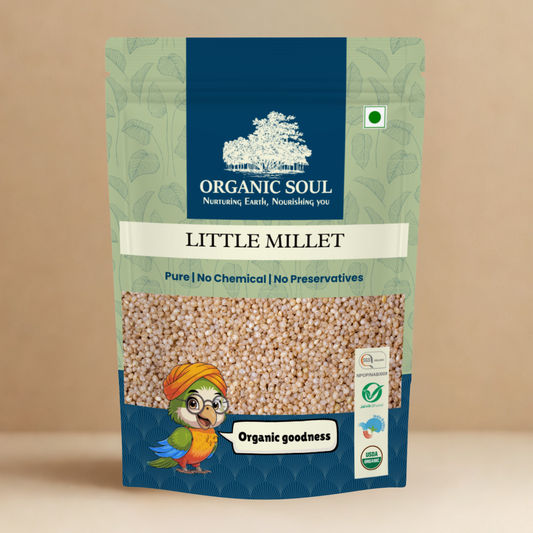 Organic Soul Little Millet – 900gm | 100% Certified Organic | Unpolished | Non-GMO