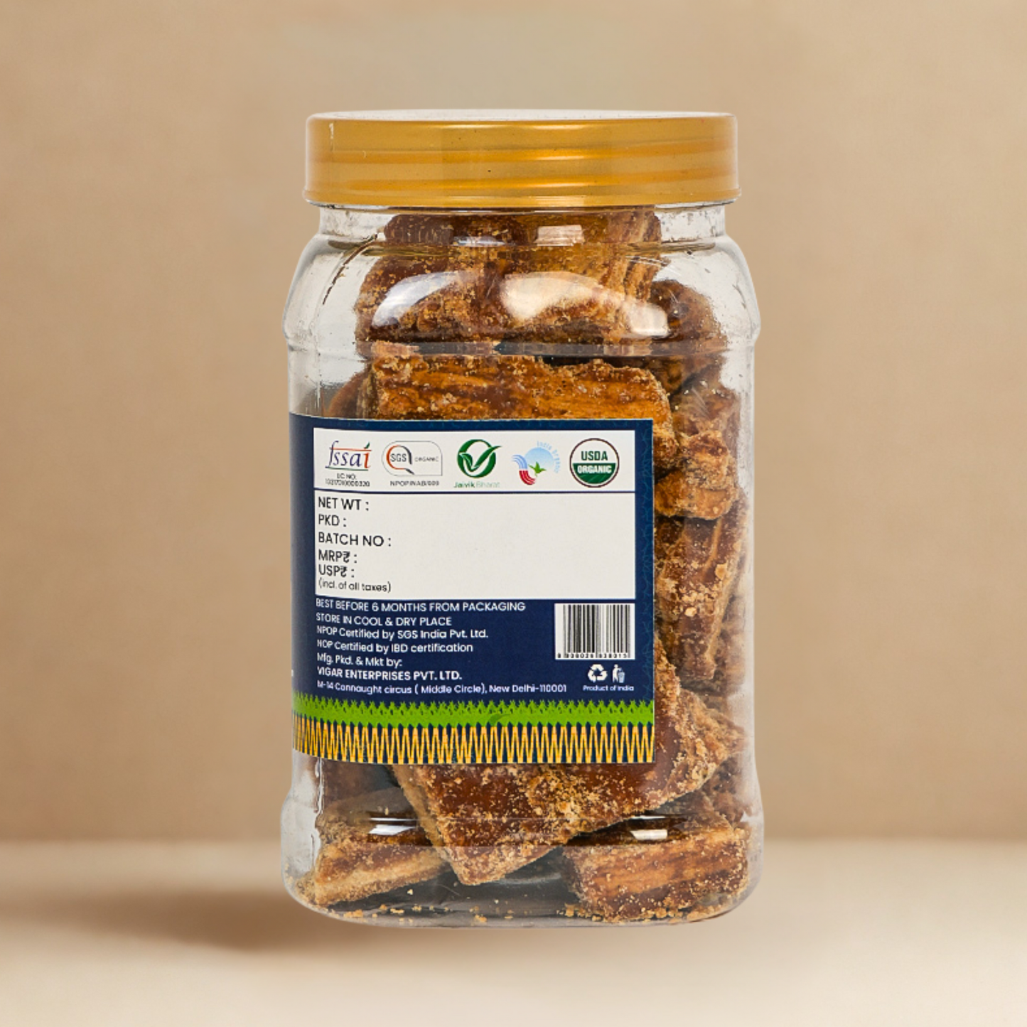 Organic Soul Jaggery Cubes | Natural Sweetener | Rich in Iron & Minerals | Boosts Energy & Digestion | 600g