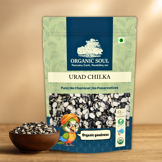 Organic Soul Urad Chilka – 900gm | 100% Certified Organic | Non-GMO | Unpolished