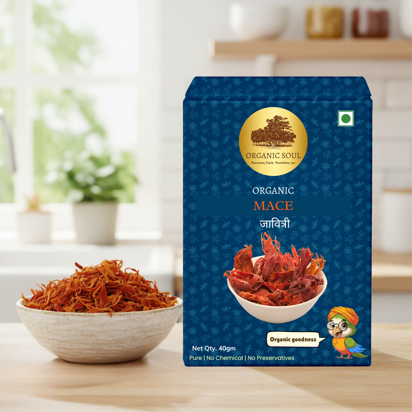 Organic Soul - Organic Whole Mace (Javitri Flower), (50 gm)