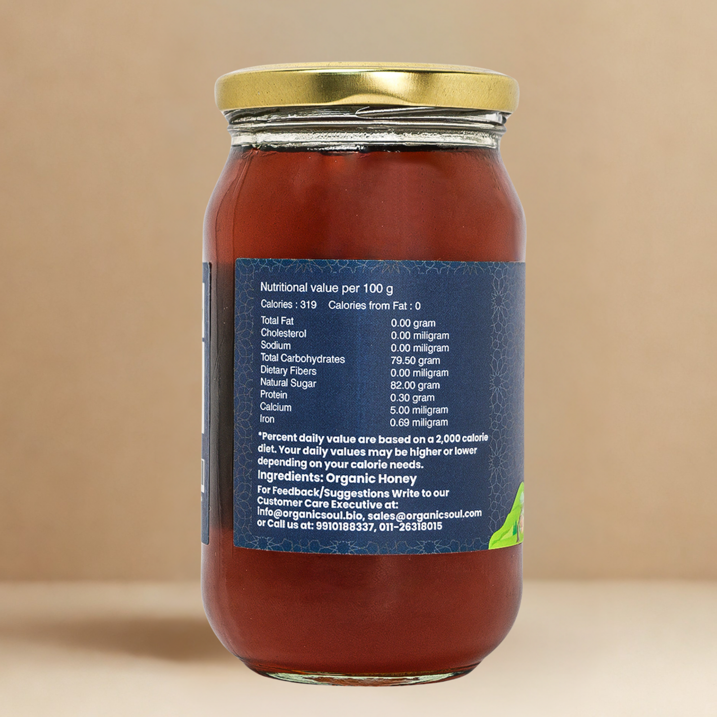 Organic Soul Multiflora Honey – 500gm | 100% Organic | Raw & Pure
