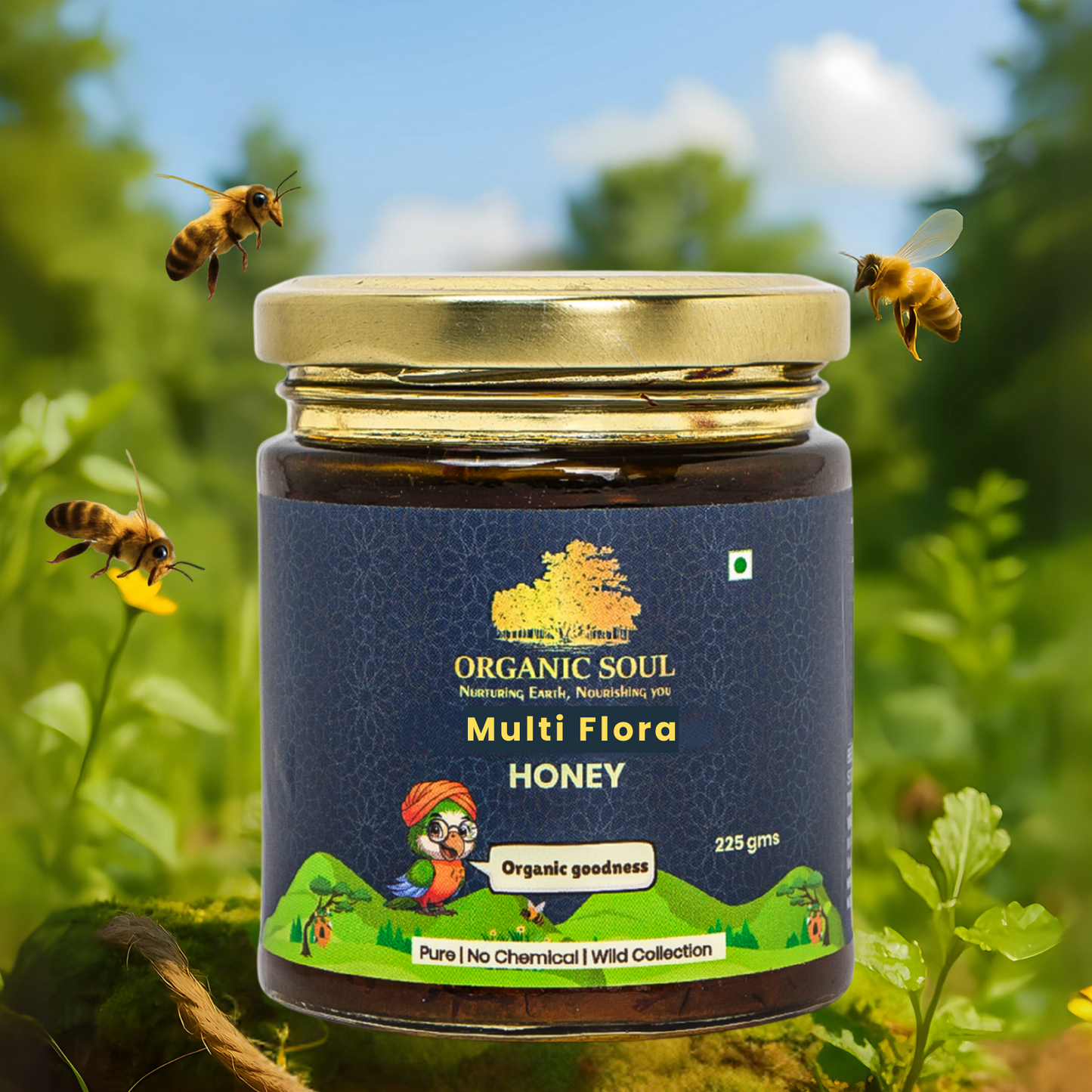 Organic Soul Multiflora Honey – 225gm | 100% Organic | Raw & Pure