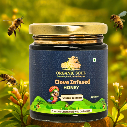 Organic Soul Clove Infused Honey – 225gm | 100% Organic | Raw & Pure