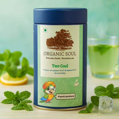 Organic Soul - Two Cool | Peppermint, Spearmint | 20 Sachets (36 gm)
