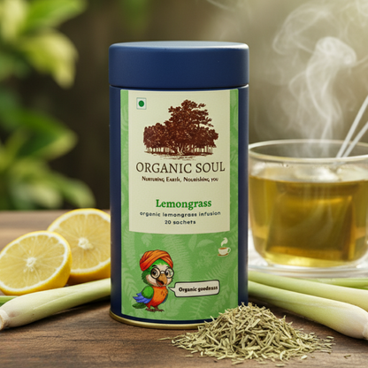 Organic Soul - Lemongrass Tisane | Lemongrass | 20 Sachets (36 gm)