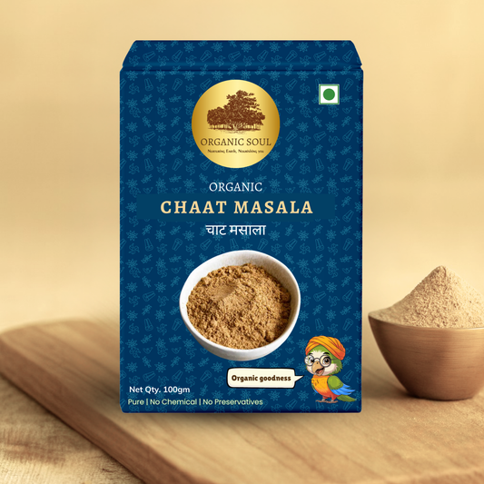 Organic Soul Chaat Masala – 100gm | 100% Certified Organic | Non-GMO | Tangy &  Flavorful