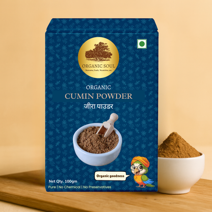 Organic Soul Cumin Powder (Jeera Powder) – 100gm | 100% Certified Organic | Non-GMO | Warm &amp; Earthy