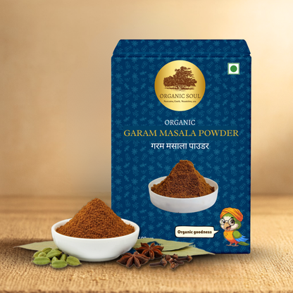 Organic Soul Garam Masala Powder – 100gm | 100% Certified Organic | Non-GMO | Traditional Blend