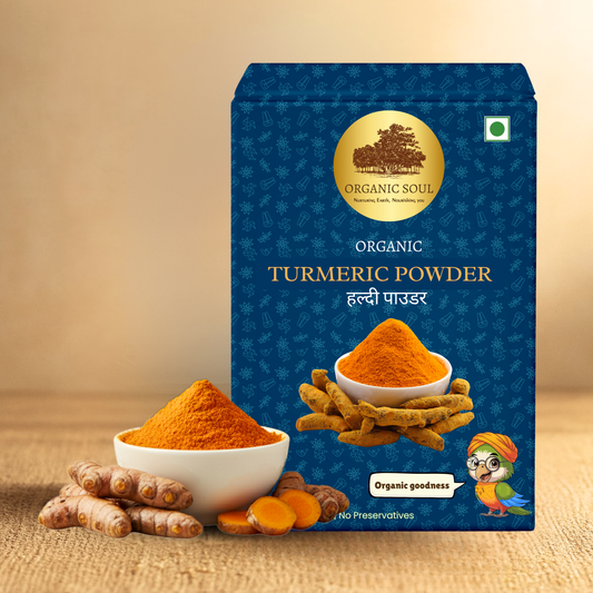 Organic Soul Turmeric Powder (Haldi) – 100gm | 100% Certified Organic | Non-GMO | Golden &amp; Pure