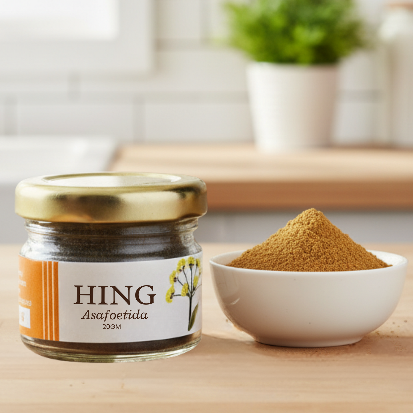 Organic Hing Powder 20 Gm -(Asafoetida) 100% Pure | NPOP Certified