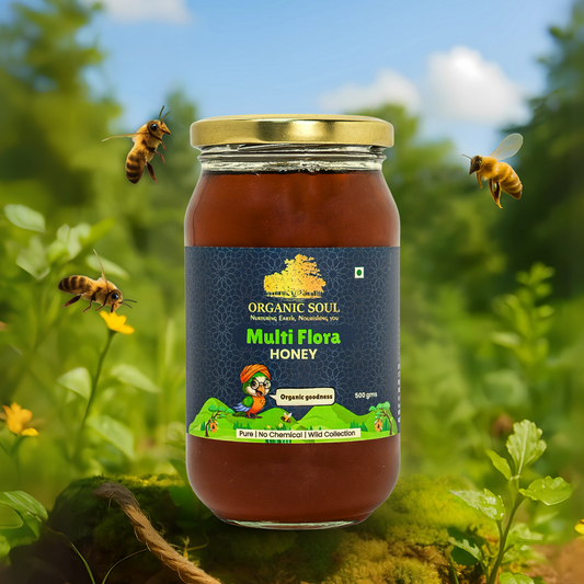 Organic Soul Multiflora Honey – 500gm | 100% Organic | Raw & Pure