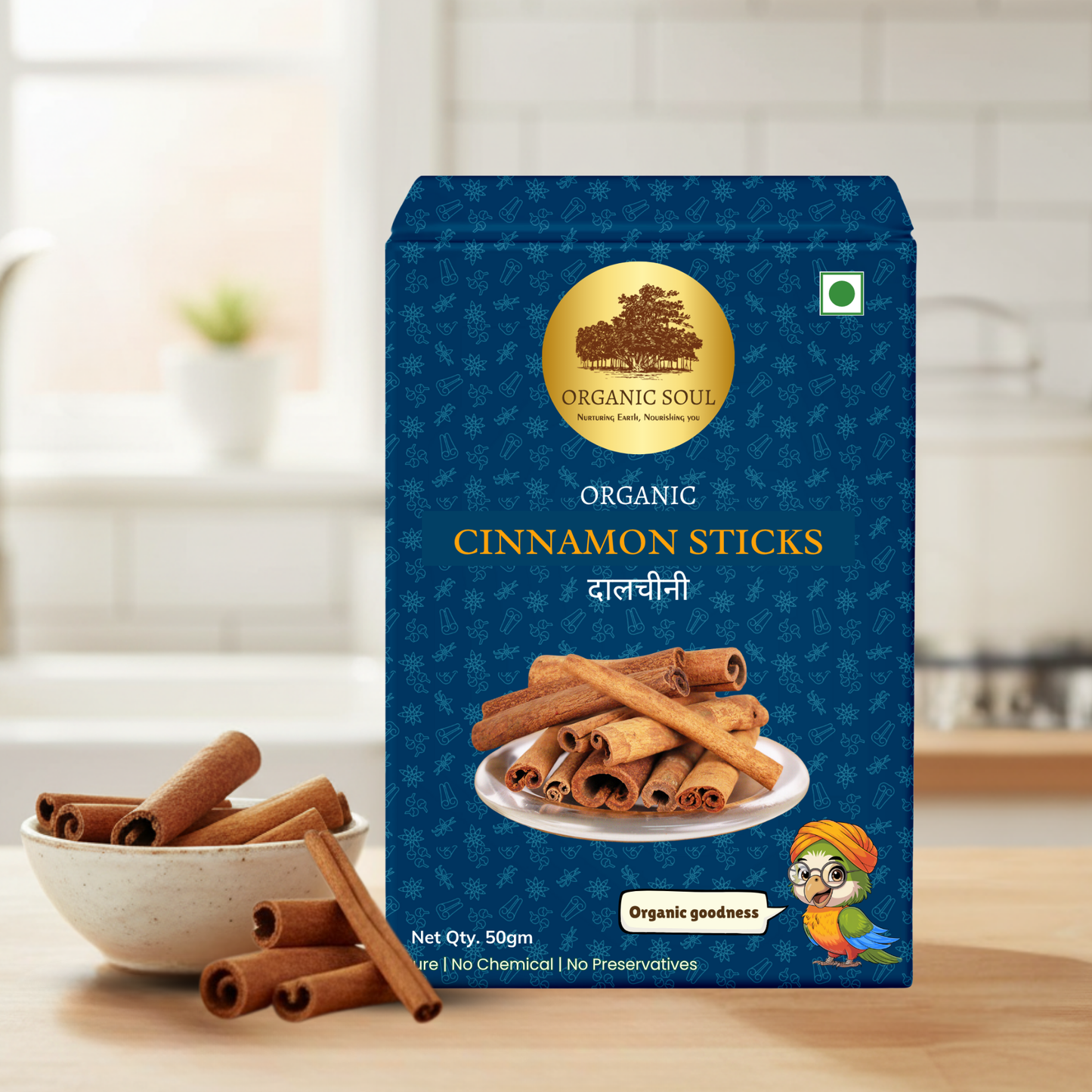Organic Soul Cinnamon Stick – 50gm | 100% Certified Organic | Non-GMO