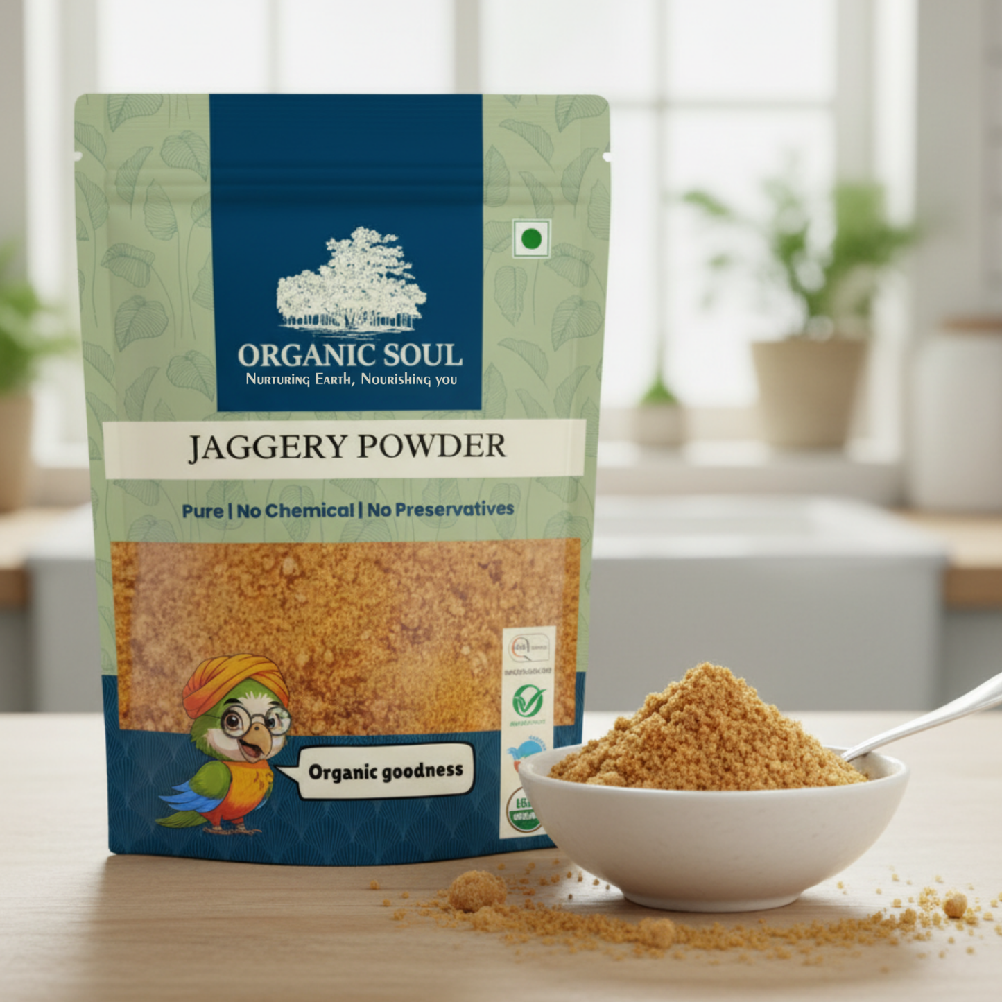 Organic Soul Jaggery Powder | Natural Sweetener | Rich in Iron & Minerals | Boosts Energy & Digestion | 900g