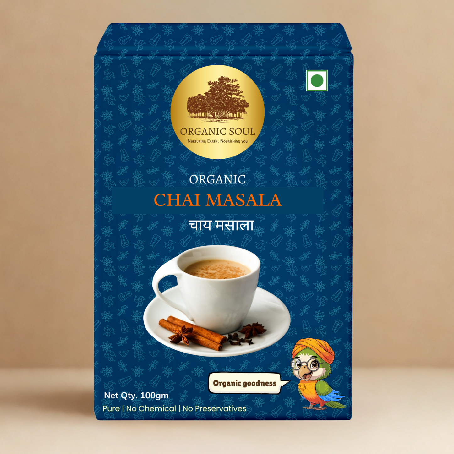 Organic Soul Chai Masala – 100gm | 100% Certified Organic | Non-GMO | Spiced Tea Blend