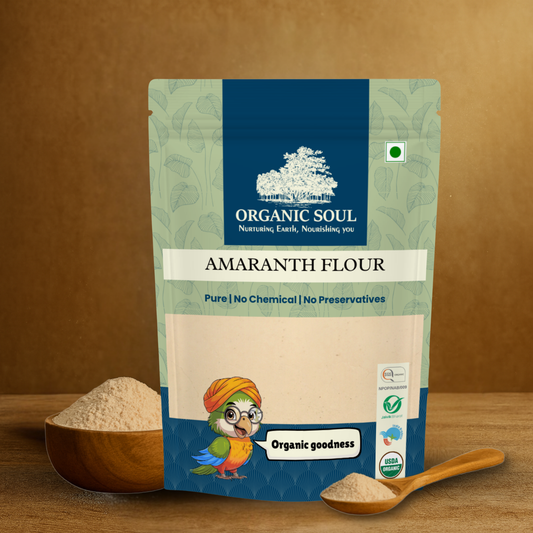 Organic Soul Amaranth Flour – 900gm | 100% Certified Organic | Unpolished | Non-GMO