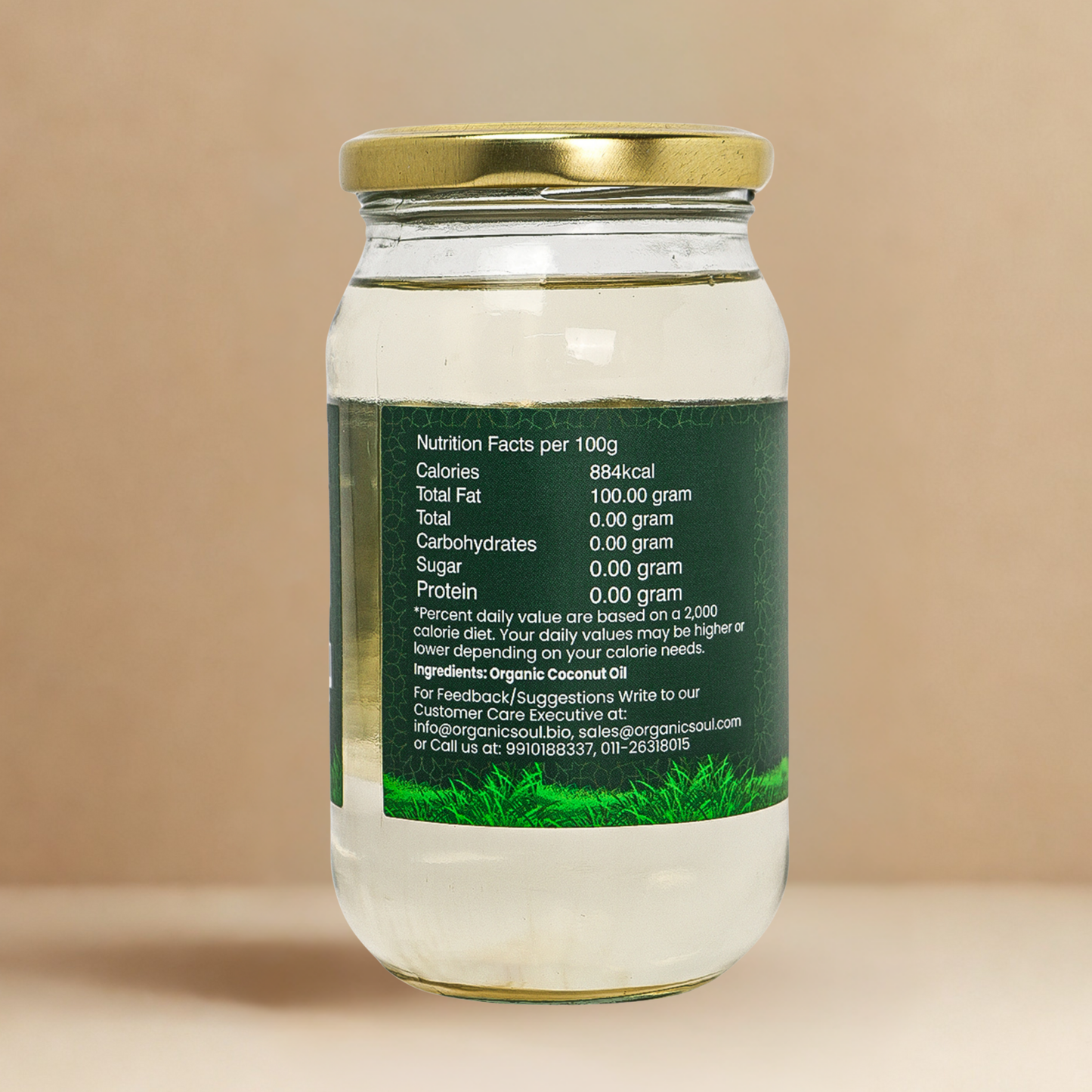 Organic Soul Virgin Coconut Oil – 500ml | 100% Certified Organic | Cold-Pressed
