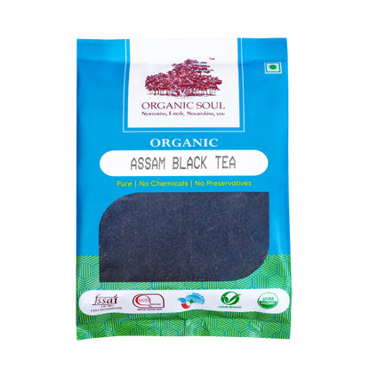 Organic Soul - Organic Assam Black Tea, (200 gm)| Black Tea Leaves, 100% Organic Strong Black Tea