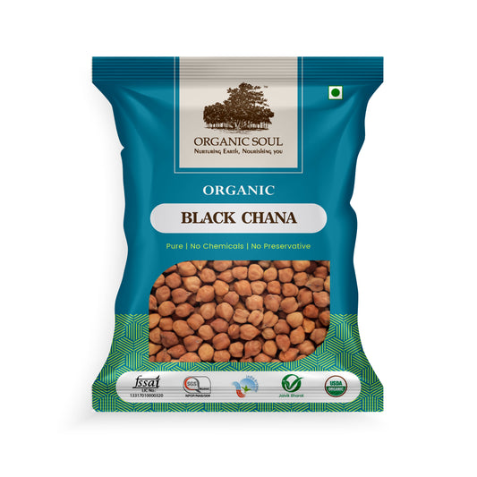 Organic Kala (Black) Chana Whole - (450 gm or 900 gm) | Chickpeas | 100% Vegan, Unpolished, Gluten-Free