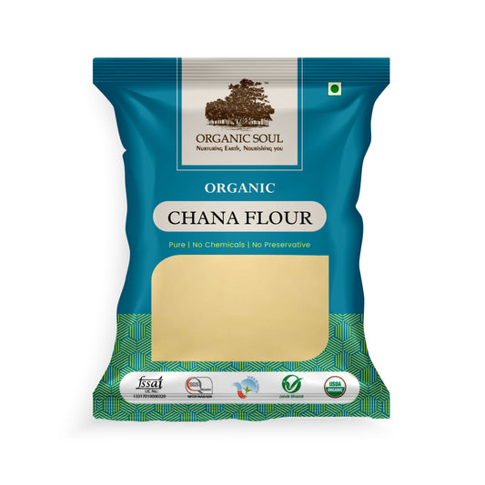 Organic Soul - Organic Chana Flour, (450 gm or 900 gm) | Chickpea Atta | Certified 100% Organic Black Gram