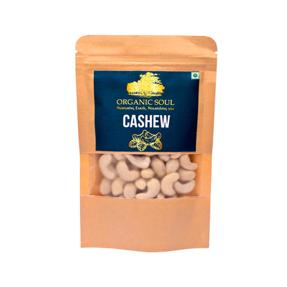 Organic Cashews (Kaju Nuts) - 200g | Whole Crunchy Cashew Nuts |