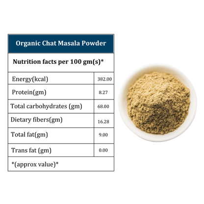 Organic Soul Chaat Masala – 100gm | 100% Certified Organic | Non-GMO | Tangy &  Flavorful