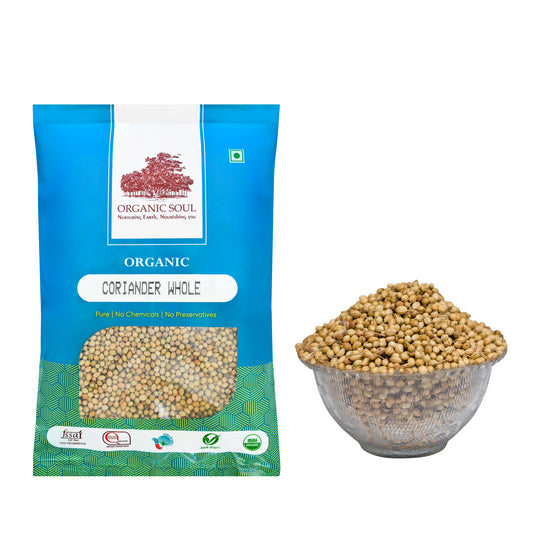 Organic Soul - Organic Whole Coriander Seeds (Dhaniya), (100 gm or 250 gm)| 100% Organic
