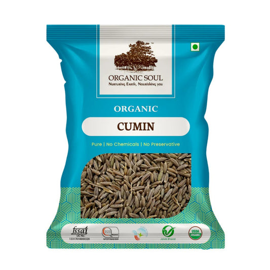 Organic Soul - Organic Whole Cumin Seeds (Jeera), (100 gm or 250 gm) | 100% Vegan, Gluten-Free | Quality Indian Spice