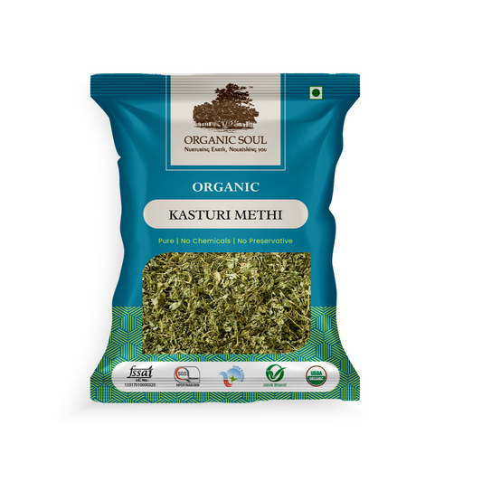 Organic Soul - Organic Kasuri Methi Leaves, (100 gm or  200 gm) | Fenugreek Dry Leaves, 100% Organic