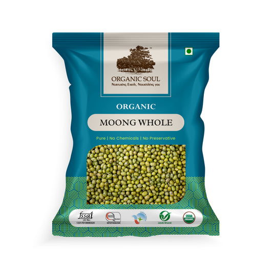 Organic Green Moong Whole - (450 gm or 900 gm) | Hari Moong/Pesara Pappu |100% Organic