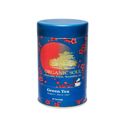 Organic Soul - Organic Green Tea Bags, 20 Sachets | Herbal Leaves Chai for Weight Loss