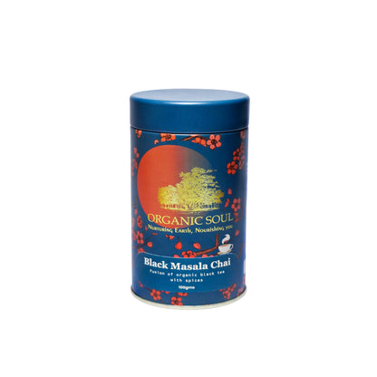 Organic Soul - Black Masala Chai Loose Leaf Tea, (100 gm) | Ginger, Cardamom, Clove, Nutmeg, Black Pepper, Star Anise, Cinnamon