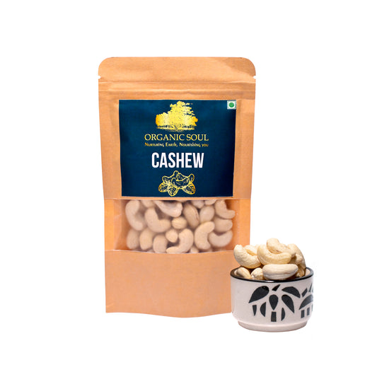 Organic Cashews (Kaju Nuts) - (200 gm) | Whole Crunchy Cashew Nuts |