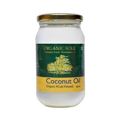 Organic Soul - Organic Cold Pressed Virgin Coconut Oil, 350ml | Chemical-Free, Natural & Edible