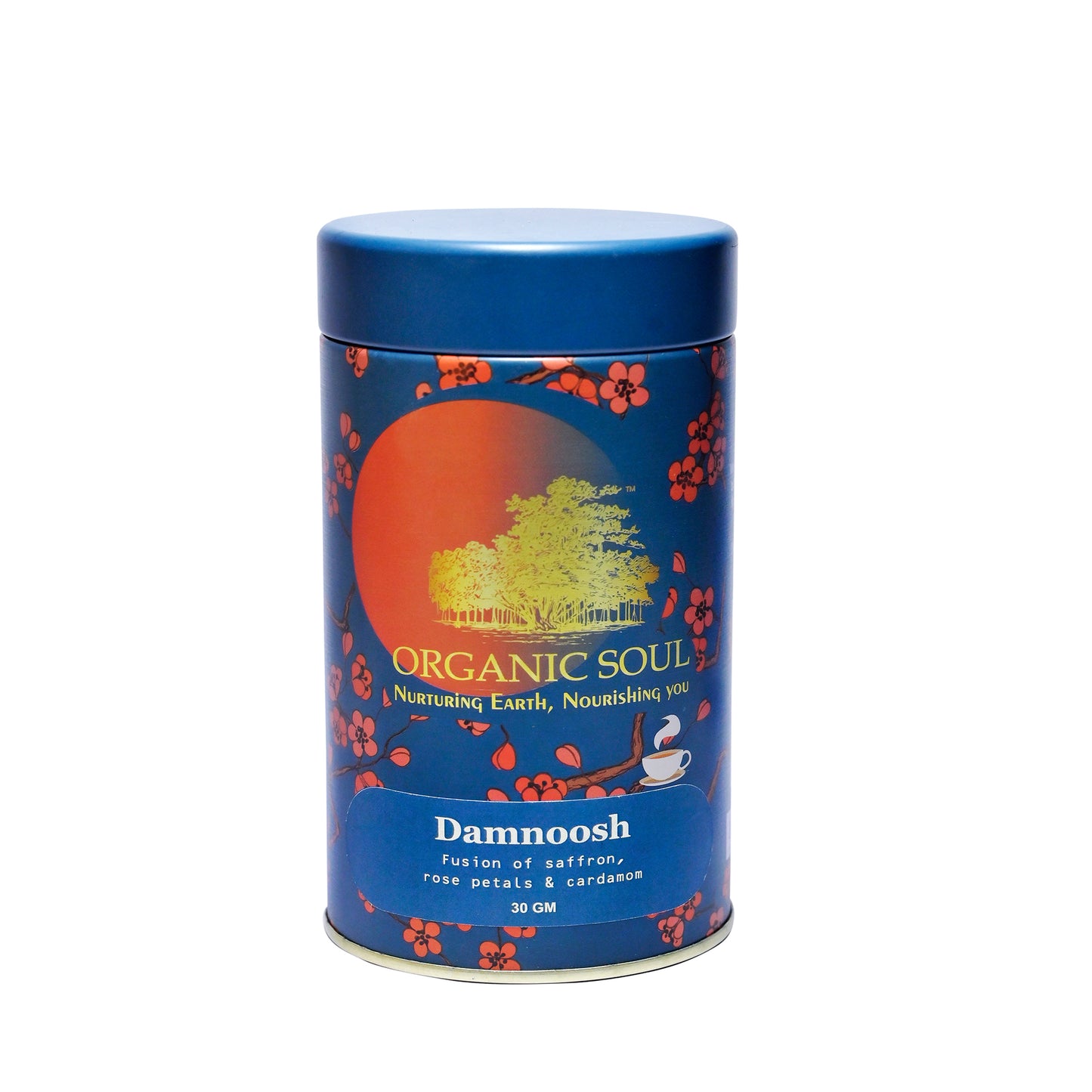 Organic Soul - Organic Damnoosh Fusion of Saffron, (30 gm) | Herbal Tea with Rose Petals