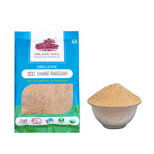 Desi Khand Organic - (450 Gm Or 900 Gm)| Khandsari Raw Sugar | Natural & Unprocessed