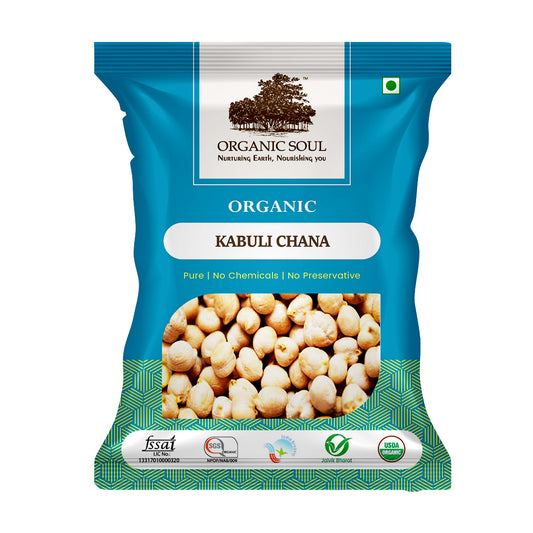 Organic Soul - Organic Kabuli Chana | 100% Certified Organic | Whole (450 gm or 900 gm)