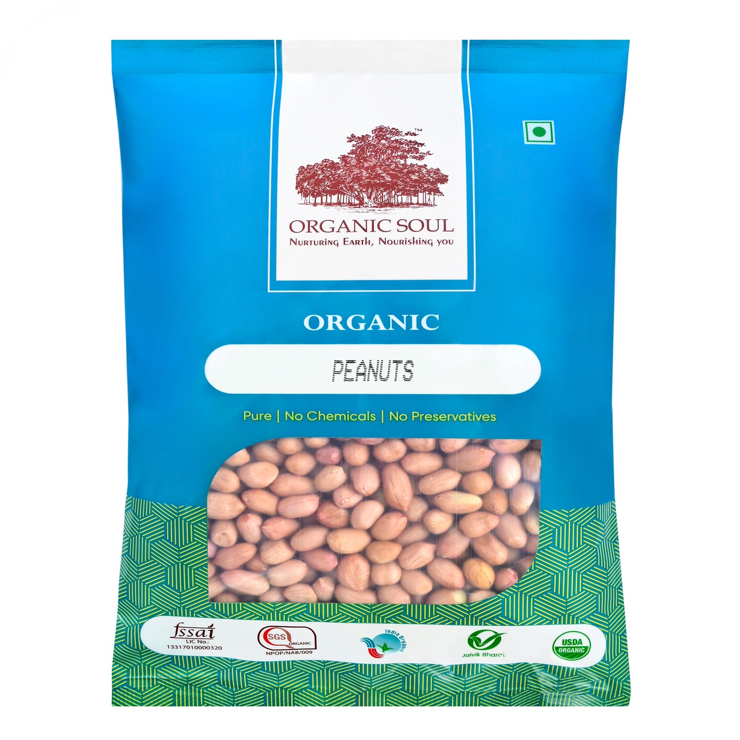 Organic Soul - Raw Peanuts (Moongphali/Groundnut), 450g | Chemical-Free, Pesticides-Free