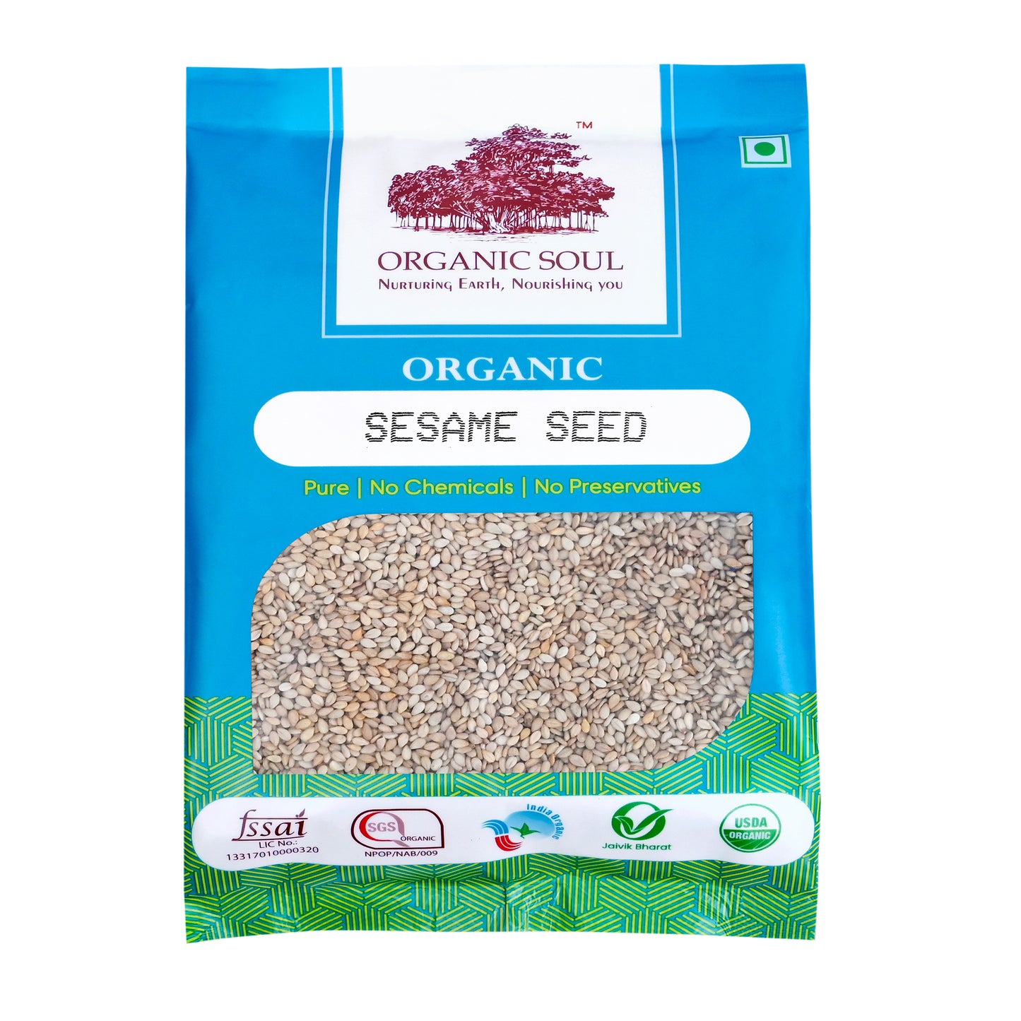 Organic Soul - Organic Sesame Seeds, (250 gm) | High In Organic White Til for Eating