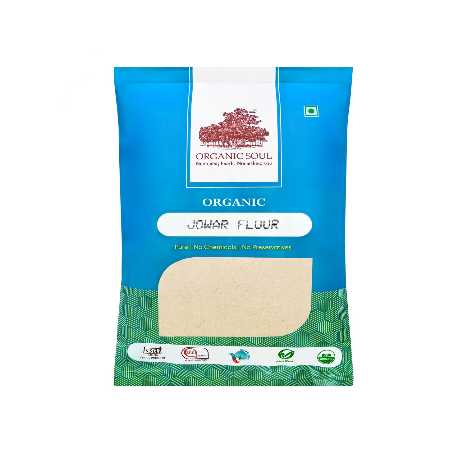 Organic Soul - Organic Sorghum/Jowar Flour, (450 gm or 900 gm) | Organic Flours