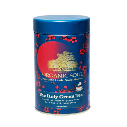 Organic Soul - The Holy Green Tea | Green Tea, Lemongrass, Tulsi | 20 Sachets (36 gm)