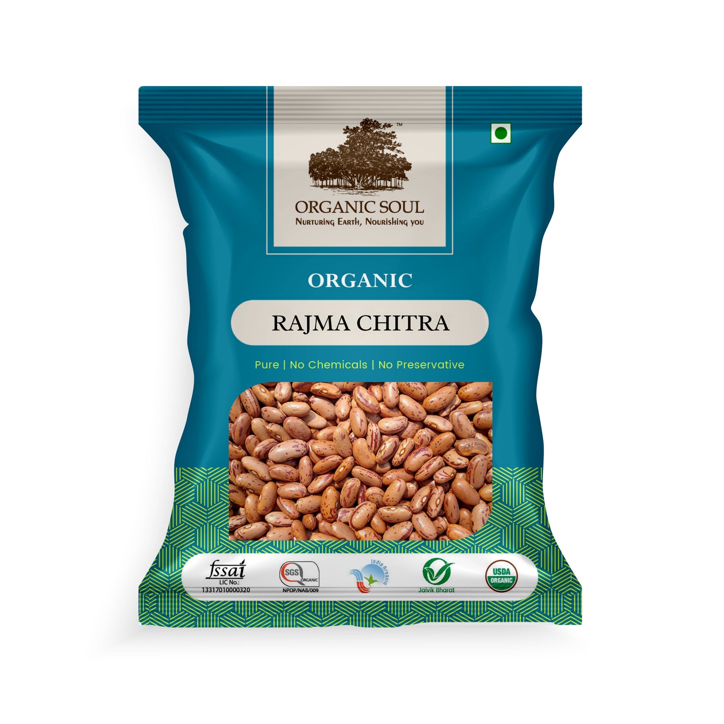 Organic Rajma Chitra Whole - (450 gm or 900 gm) | Healthy Sabut Rajma/Kidney Beans/Guggilu