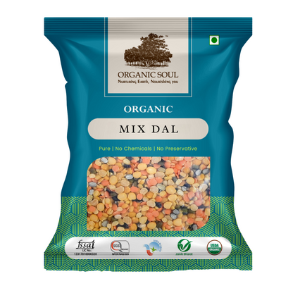 Organic Soul - Organic Mix Dal/Panchrangi Dal - (450 gm or 900 gm) | Healthy Mix Pulses