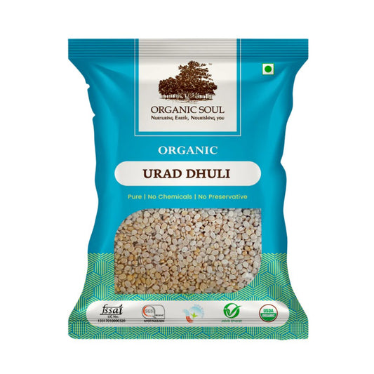 Organic Urad Dhuli Dal Whole - (450 gm or 900 gm) | 100% Organic Pulses