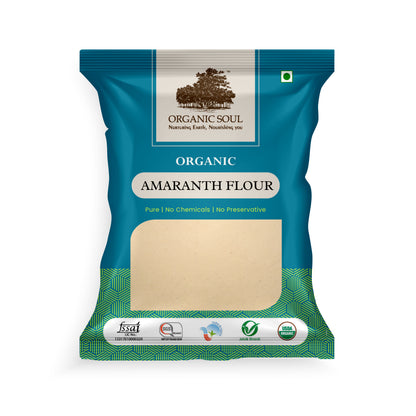 Organic Amaranth (Rajgira) Flour - (450 gm or 900 gm) | Gluten-Free, Certified Organic, Protein and Fiber Rich