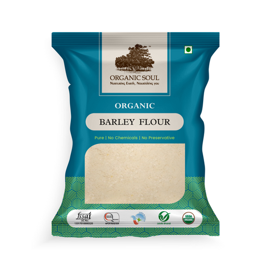 Organic Soul - Organic Barley Flour/Jau Flour, (450 gm or 900 gm) | Healthy Organic Flour, 100% Organic & Vegan | Fiber Rich