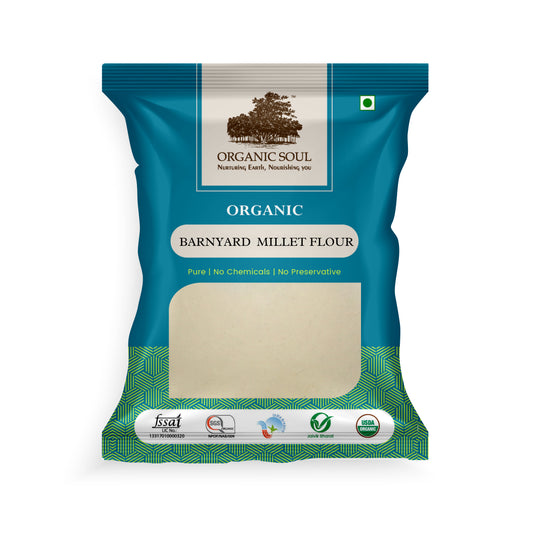 Organic Soul - Organic Barnyard Millet Flour, (450 Gm Or 900 Gm) | Certified Organic | Kuthiraivaali Mavu