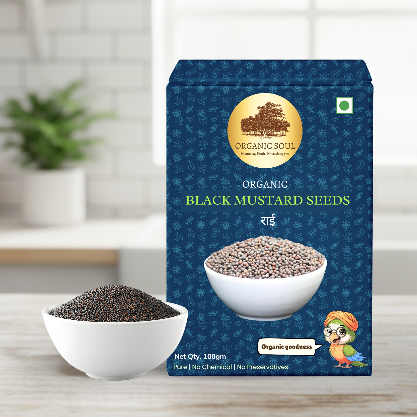 Organic Soul Mustard Seeds – 100gm | 100% Certified Organic | Non-GMO